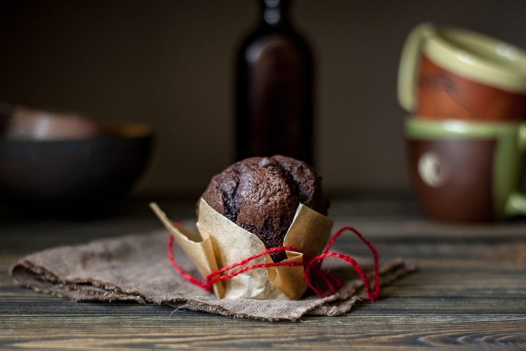 Muffiny czekoladowo-bananowe z nutą wanilii
